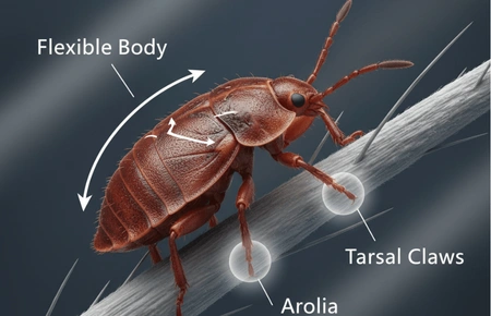 How Bed Bugs Climb Metal (Anatomy and Mechanics)