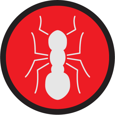 ant icon only red