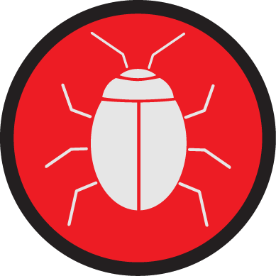 beetles icon only red