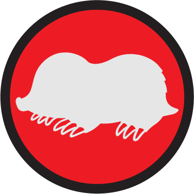 mole icon only red